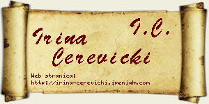 Irina Čerevicki vizit kartica